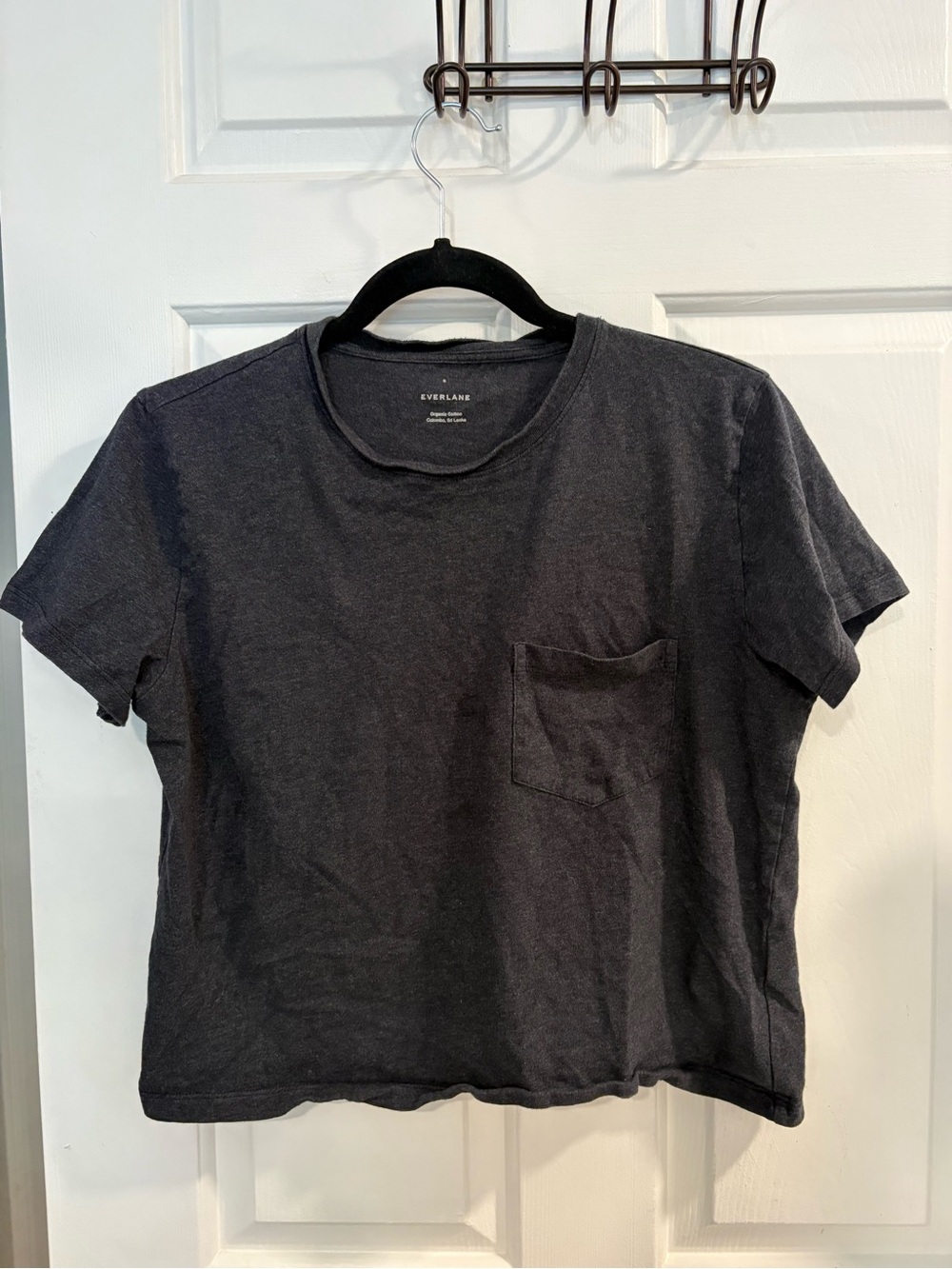 Everlane THE BOX-CUT TEE IN ESSENTIAL COTTON Washed black